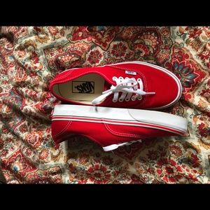 Authentic red vans size 8